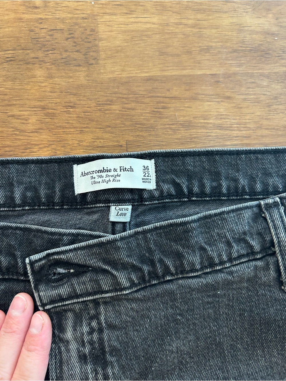 Abercrombie & Fitch Washed Black Straight Jeans